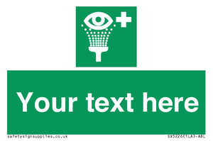 Custom Eye Wash Station Sign